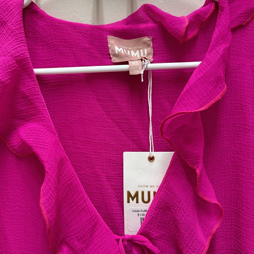 Show Me Your MuMu Pink Ruffle Blouse - Picture 4 of 8